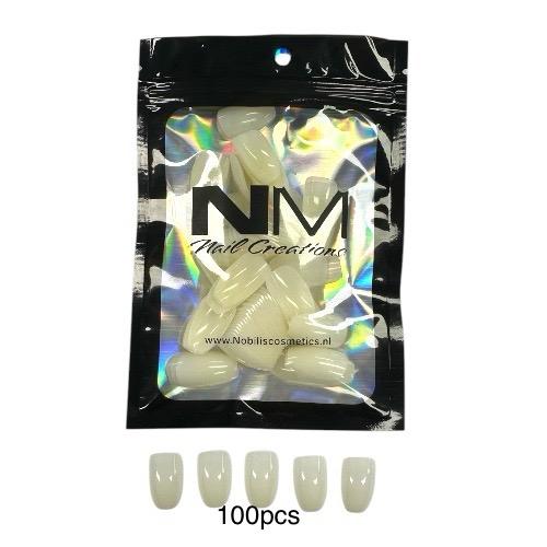 NM Nail Art Tips coffin een maat/one size 100stuks