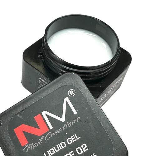 NailMaster | 02 White Liquid Gel 20ml TPO free - Afbeelding 2