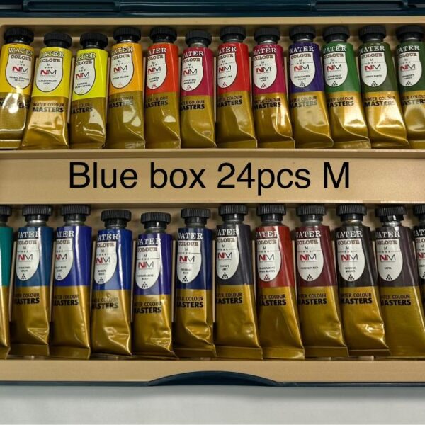 MASTER Aquarel verf Azure box met pallet 24 stuks tubes 15ml M