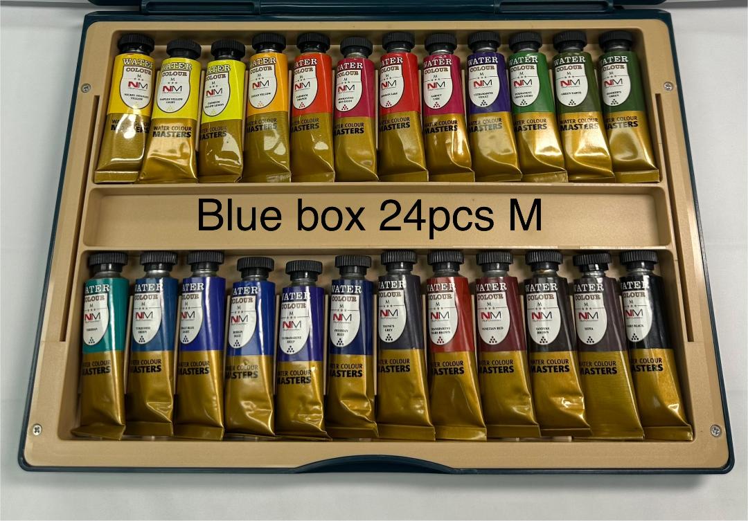 MASTER Aquarel verf Azure box met pallet 24 stuks tubes 15ml M